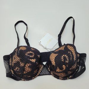 NWT La Perla Floral Mesh Padded Bra 34B MSRP $668